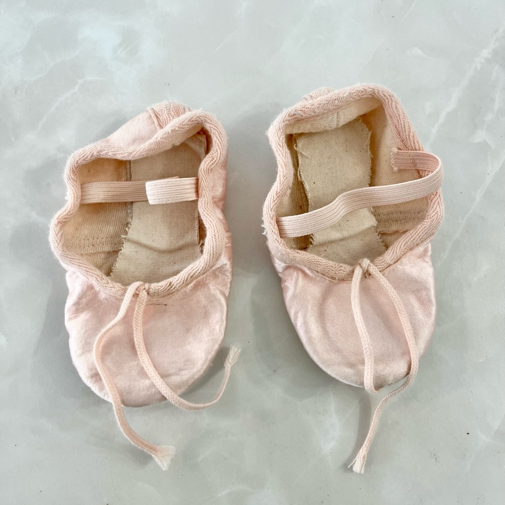 Satin Toddler Girls Pink Ballet Shoes Slippers Size 7C